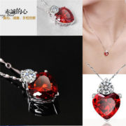 Atreus-3-Colors-Charms-Zircon-Heart-love-Women-Pendant-for-jewelry-making-pendulum-Silver-Color-necklace (2)